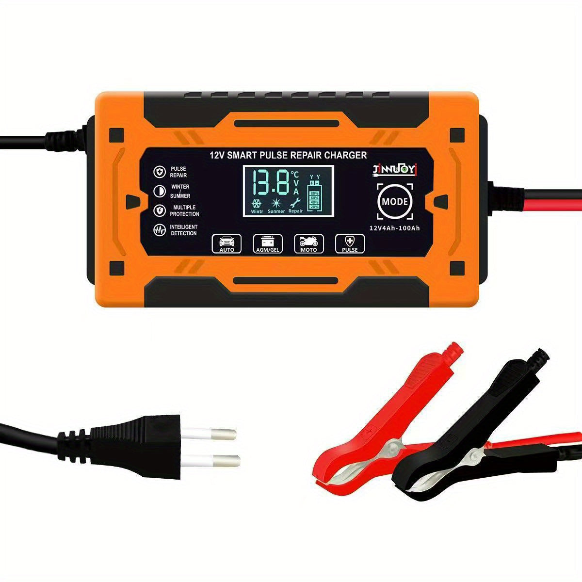 Car Battery Charger 12V 6A Smart Pulse Repair Magnetic Overcharge Protection