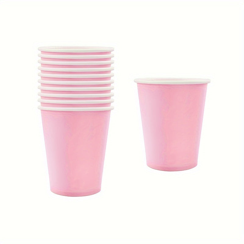 68 Light Pink Paper Party Supplies Set Plates Cups Napkins for Birthdays Weddings