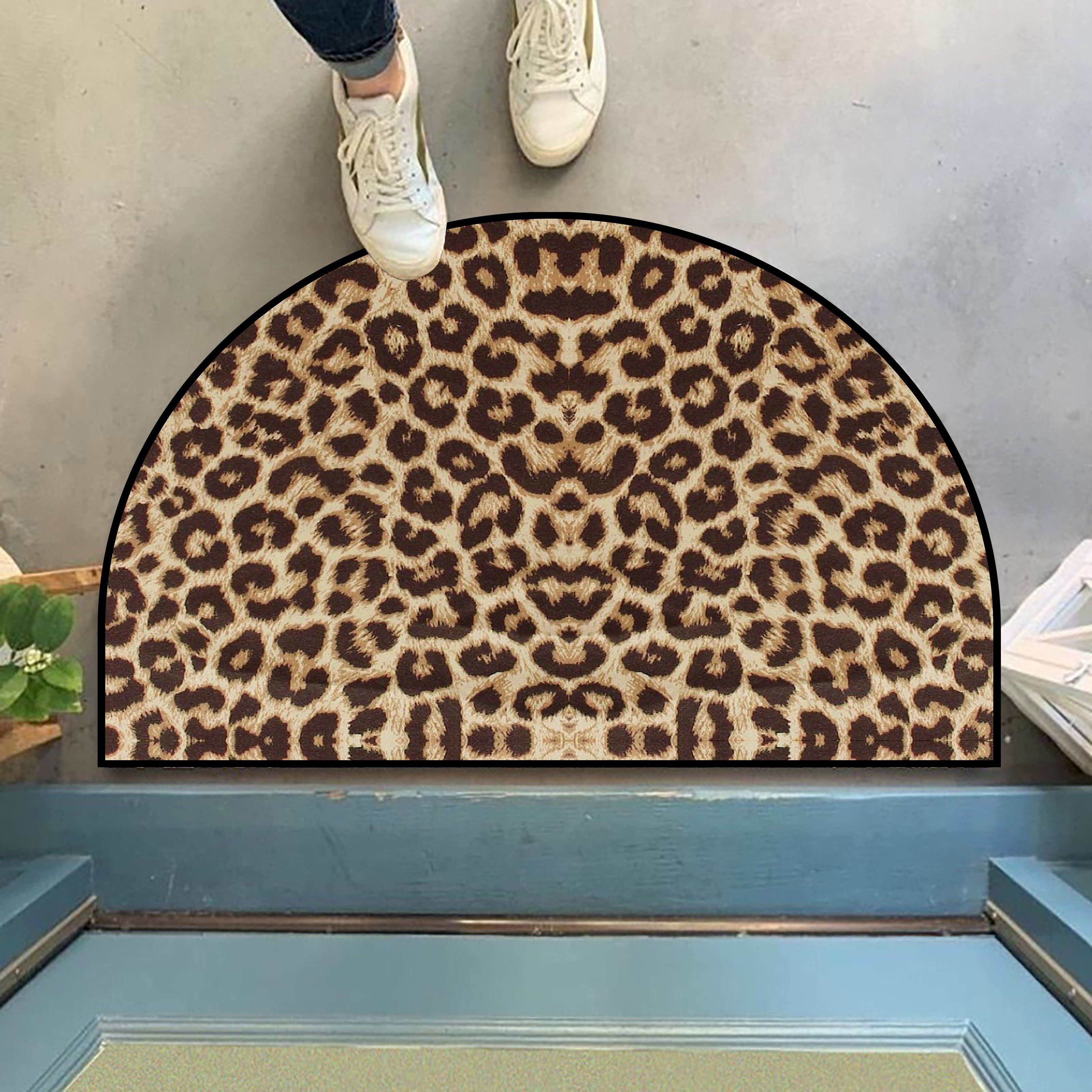 Printed RV Non Slip Floor Mats Bathroom Entrance Polyester Fiber