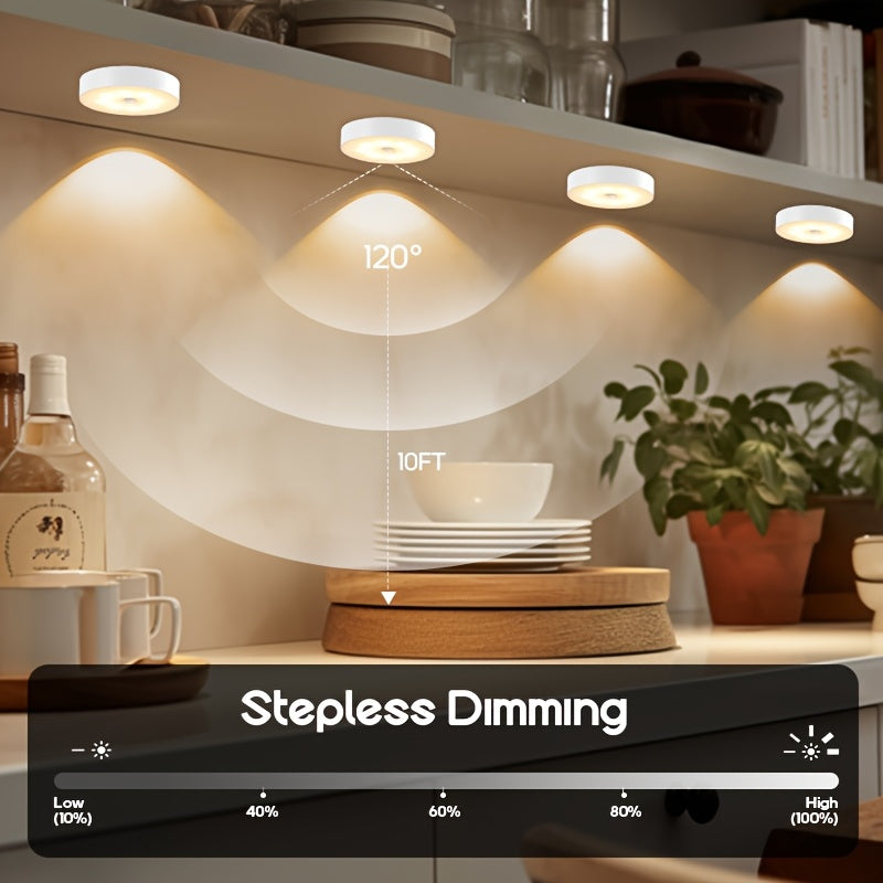 Lámpara LED inteligente recargable para pared con brillo ajustable y sensor de movimiento