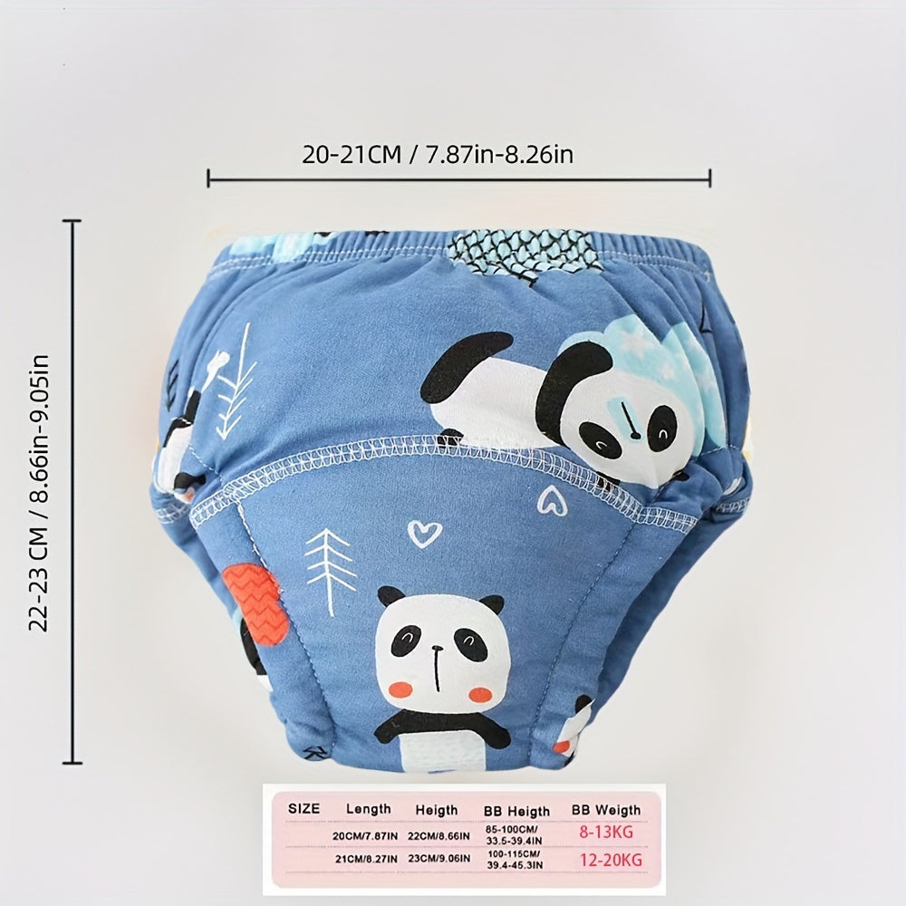 Conjunto de pantalones de entrenamiento de algodón para niños pequeños, ropa interior reutilizable, entrenamiento para el orinal, de 12 a 24 meses