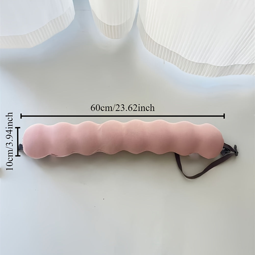 Yumshoq lenin qoplamali portativ xotira ko'pikidan yasalgan bo'yin yostiq - ofisda va sayohatda uxlab olish uchun mukammal