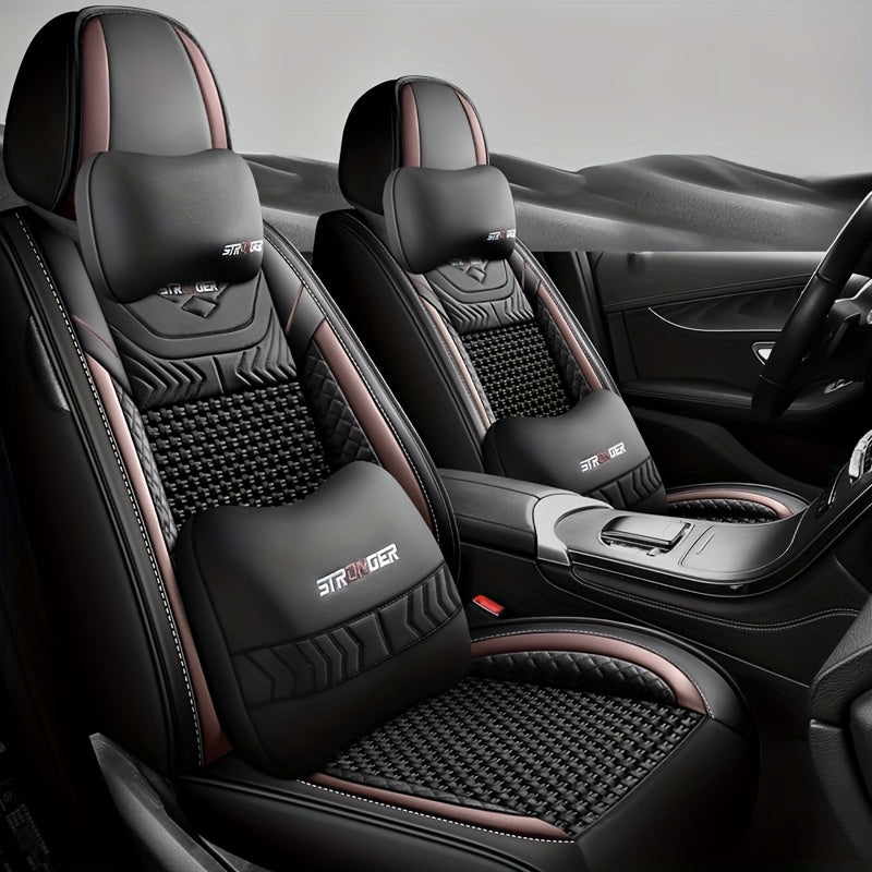 All-Season Polyester Seat Covers for Five-Seat Car Anti-Slip Full Surround