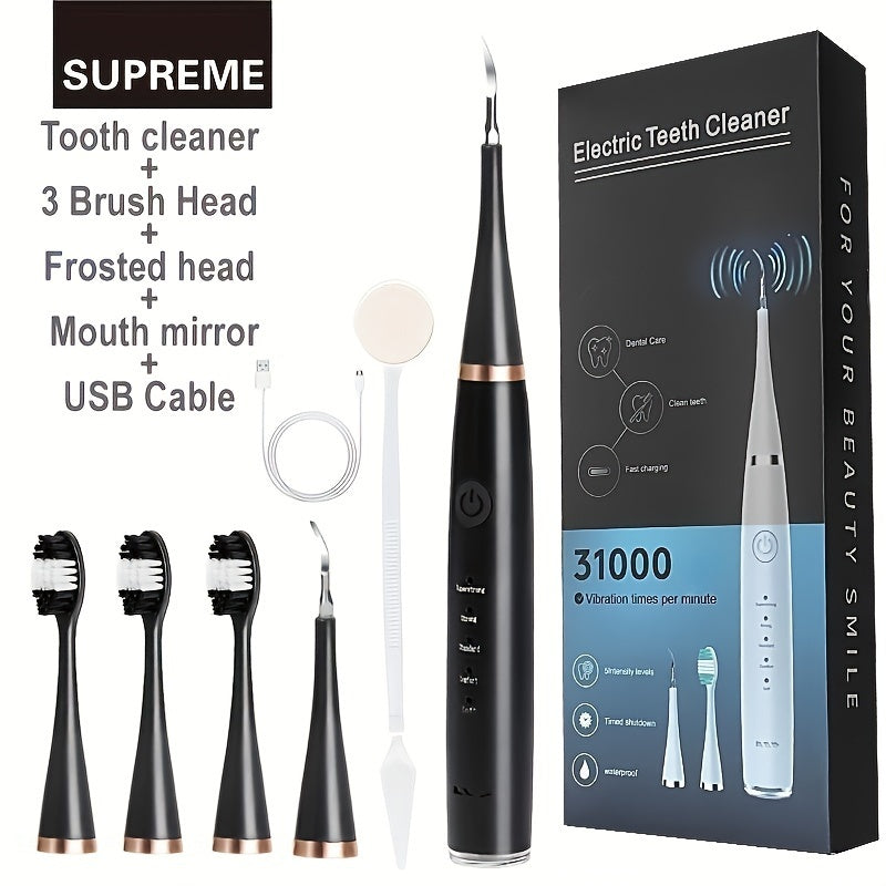 Portable Electric Toothbrush for Adults Dual Use Teeth Cleaning Device