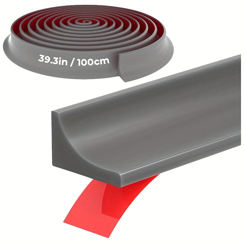 Plastic Waterproof Water Dam Barrier Strip Self-Adhesive for Shower Sink Tub