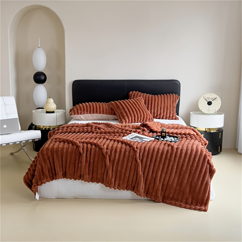 Manta de felpa de conejito suave para uso en cama acogedora, multicolor, 50x60 pulgadas