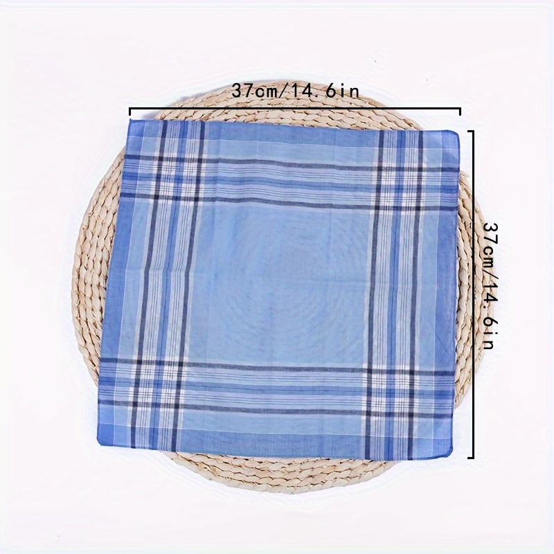 Набор из 12 мужских платковых хлопковых носовых платков многофункциональных полотенец классических аксессуаров