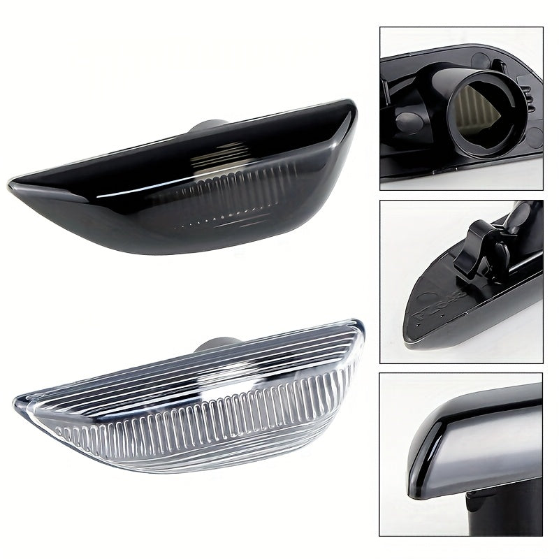 2 piezas de carcasas de cubierta de luz para coche sin bombillas para SUVs, negro compatible con modelos