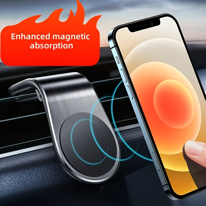 Universal Magnetic Car Phone Holder Foldable Golden PC Rotatable Stand