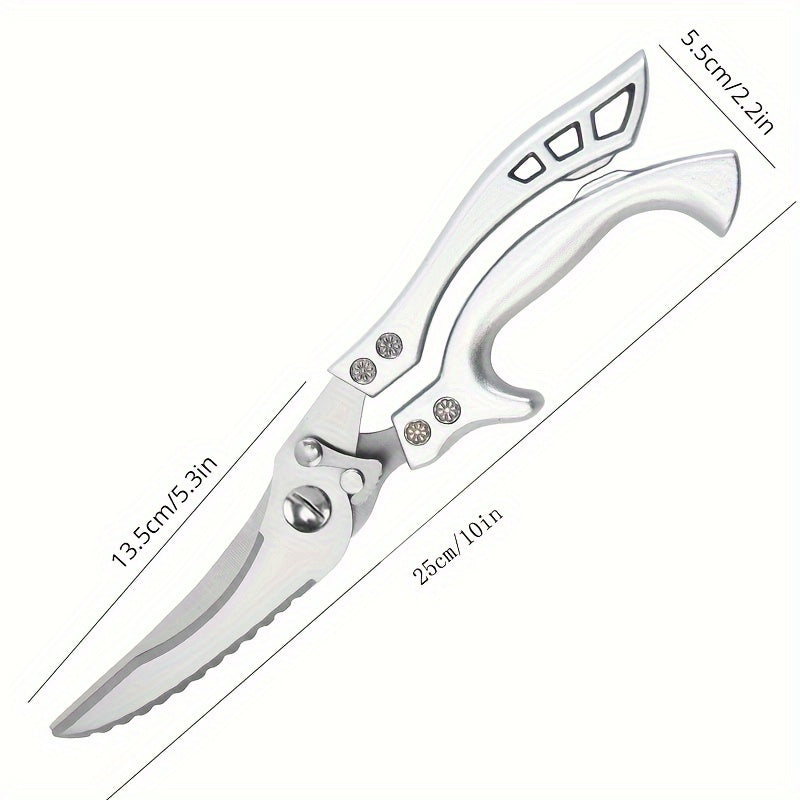 Og'ir yuk uchun zanglamaydigan po'latdan yasalgan oshxona qirqish uchun pichoq, avtomatik qaytish va alyuminiy tutqich bilan