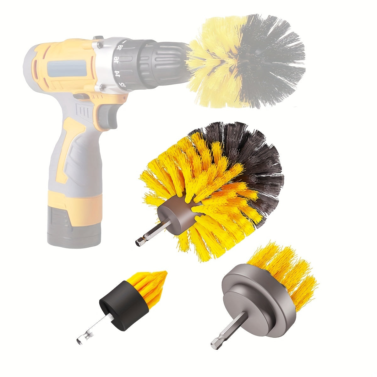 Drill Brush Attachments to Cleaning Pads bilan 3, 8, 10, 13 yoki 16 ta to'plamda oling. Ushbu Ko'p Maqsadli Elektr Tozalovchi hammomda, pol, plitkalar, fugalar va avtomobilni tozalashda foydalanish uchun mukammaldir.