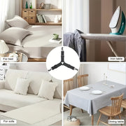 Black Adjustable Bed Sheet Straps Set for Secure Wrinkle-Free Bedding