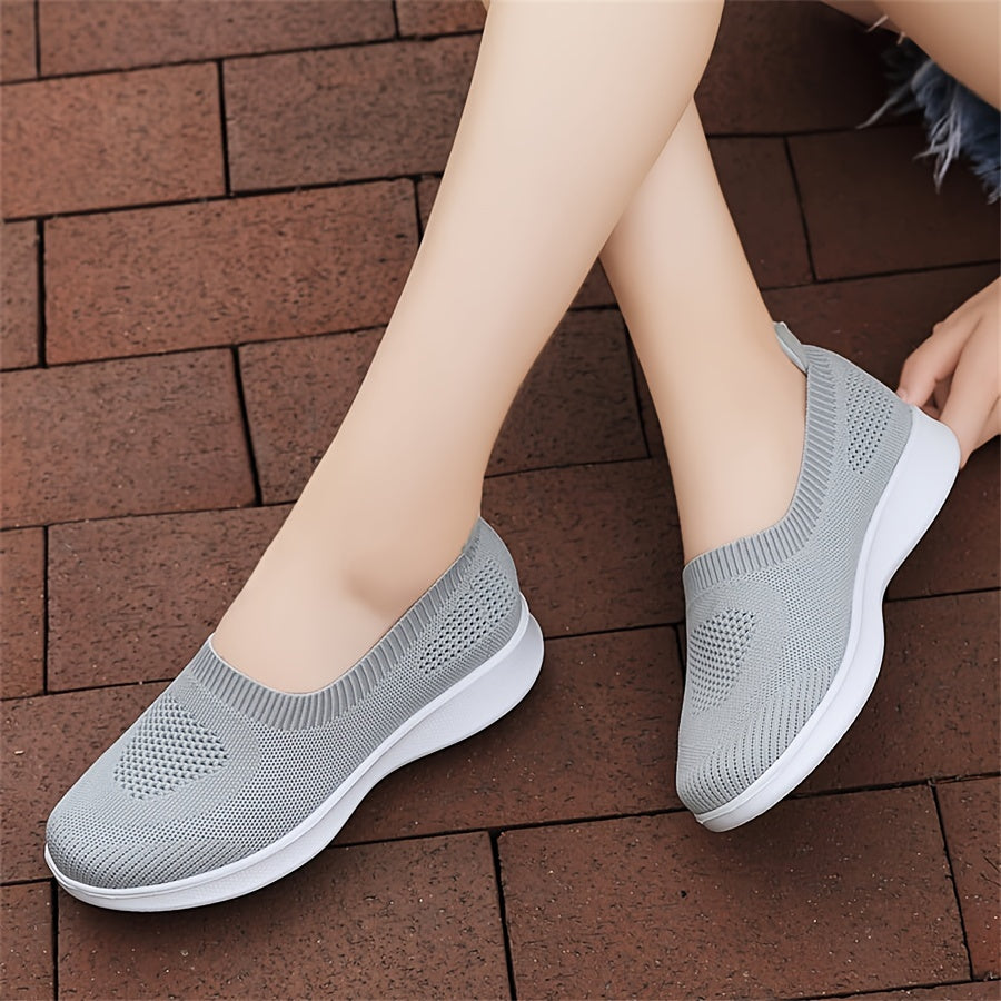 Women's Mesh Sneakers Breathable Lightweight Slip-On Walking Shoes