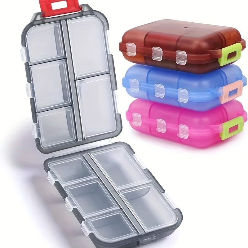 Portable Small Weekly Pill Organizer for Travel Medicine Box Compartments