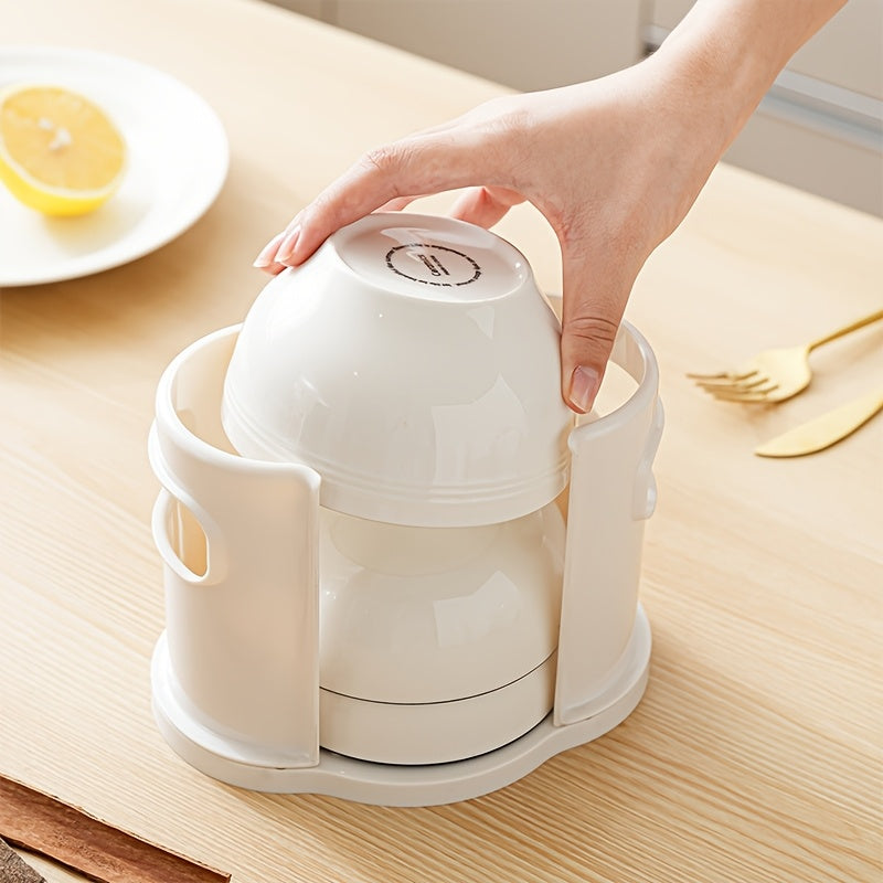 Soporte de plástico para platos de cocina para encimera, estante de almacenamiento para secado, sin ensamblaje