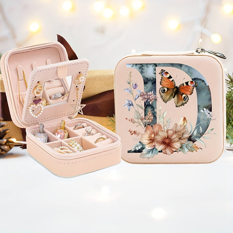 Yolgʻon charm bilan shaxsiylashtirilgan alfavitli flip-top bilan qoplangan, soʻzma-soʻz qoplangan va taqinchoqlarni saqlash uchun quti