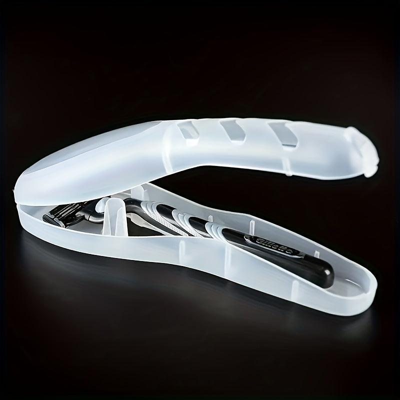 Clear Travel Razor Case Dustproof Shaving Accessory Holder for Razor Storage