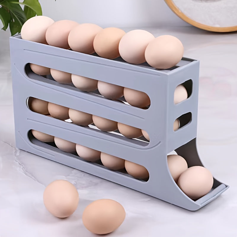 Organizador de huevos para nevera, plástico duradero, almacenamiento de alta capacidad