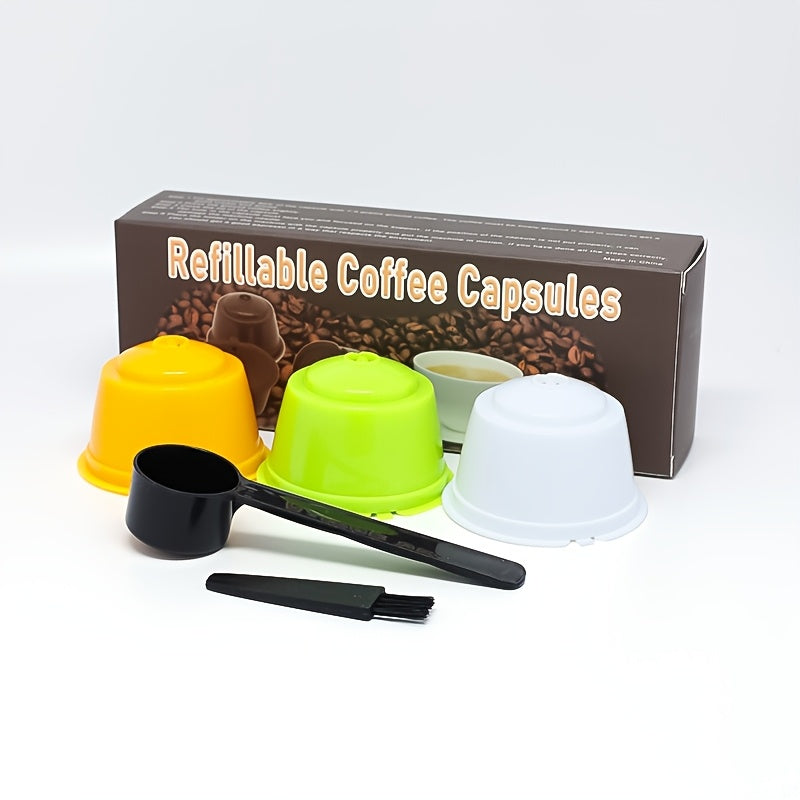 3-Pack Reusable Plastic Coffee Pods for Dolce Gusto Machines Refillable