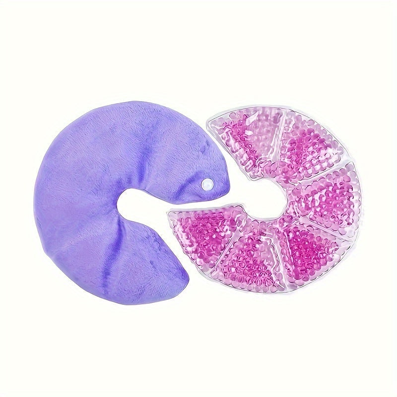 Bolsa de terapia para senos portátil y plegable para madres lactantes, calor y frío, alivio del dolor con funda suave