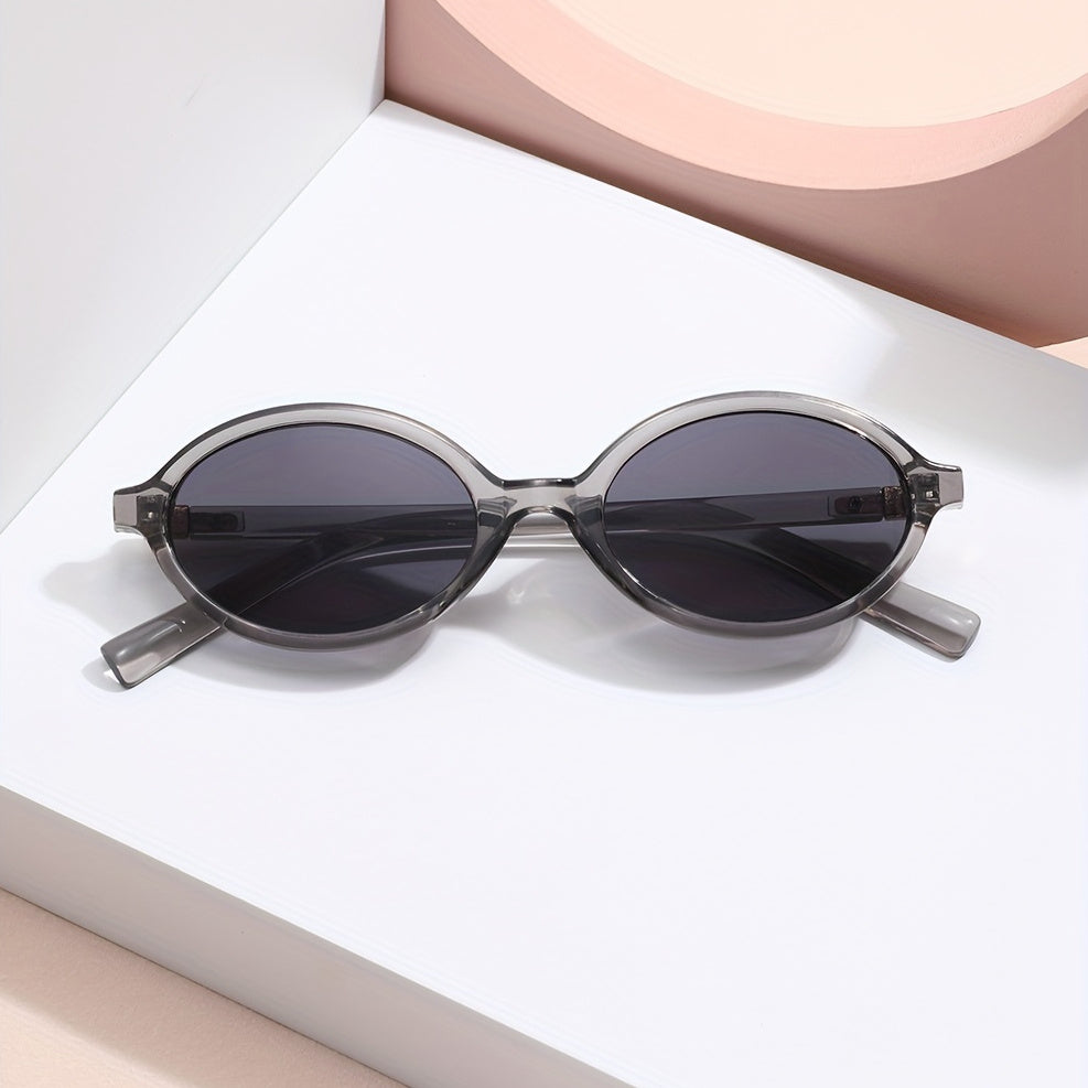 Oval Frame Glasses for Men and Women Vintage Full Rim Wide Polycarbonate