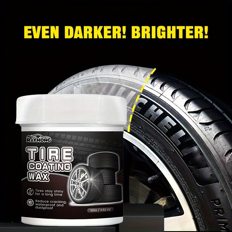 High-Gloss Tire Shine 100G Long-Lasting Deep Color Anti-Aging Stain Remover