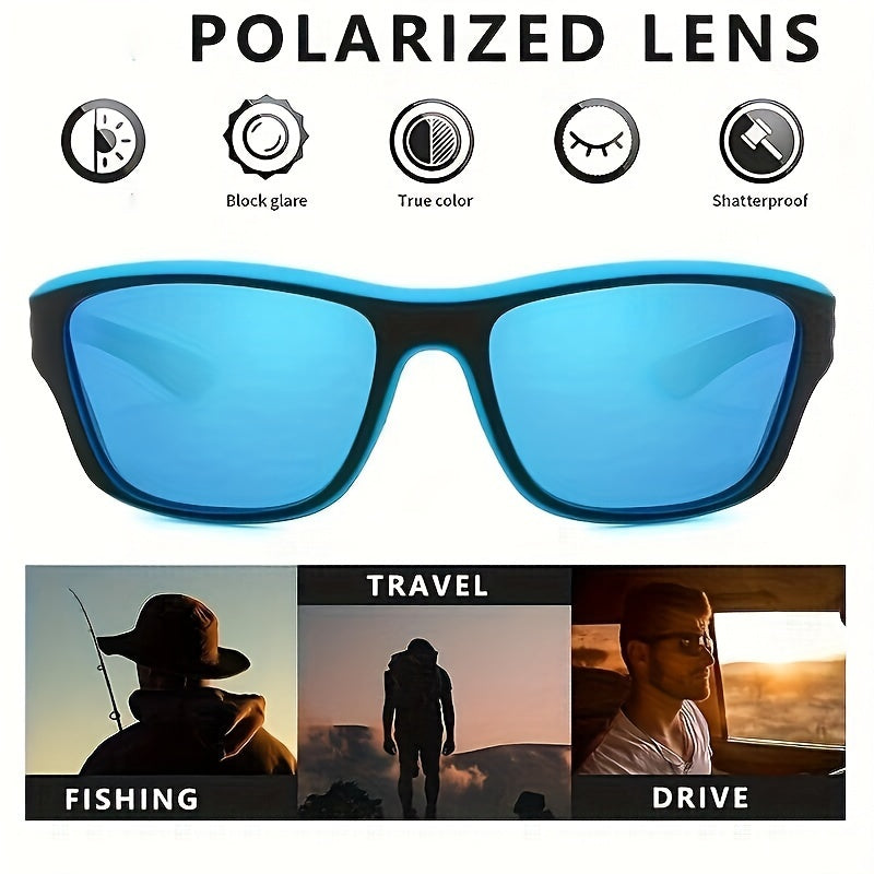 Retro Polarized Sunglasses with Strap for Men and Women for Outdoor Activities Sports Travel Driving Fishing Cycling