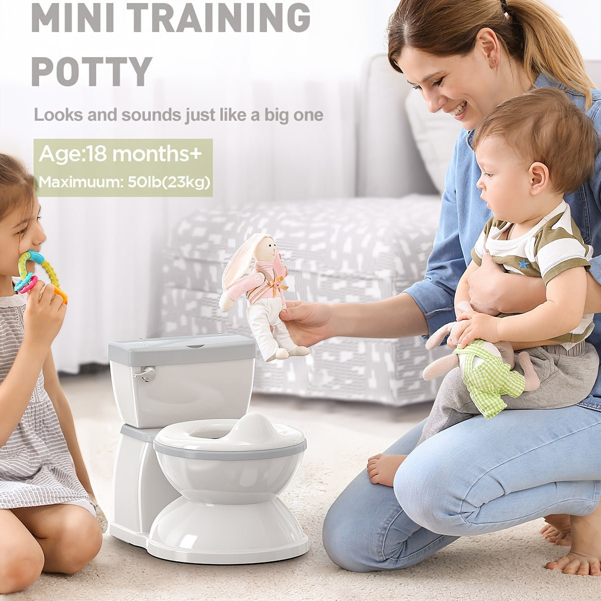 Toddler Potty Training Seat for Boys and Girls with Wipes Storage