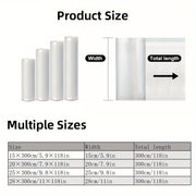 Four BPA-free Vacuum Sealer Rolls for Sous Vide Freezing and Food Preservation