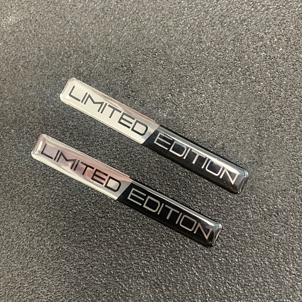 2PCS Car Emblem Badge Sticker Aluminum 3D Trunk Fender Decal Accessories