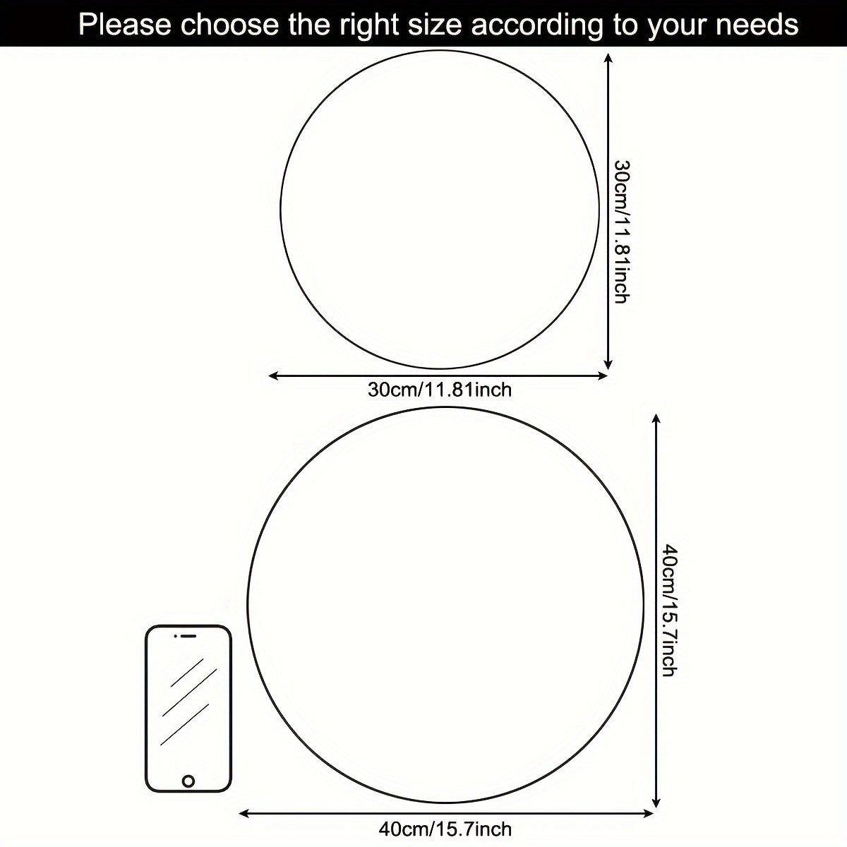 Round Plush Faux Sheepskin Rug, Machine Washable, Fluffy and Lightweight for Living Room and Bedroom