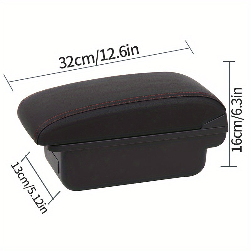Black ABS Armrest Console Storage Box for Car Center Organizer