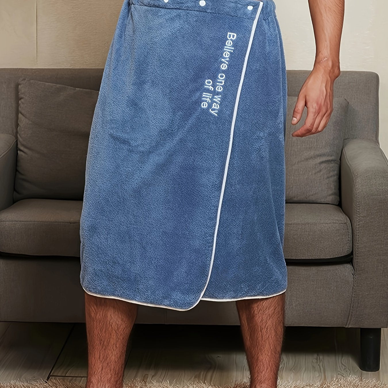 Large Absorbent Bath Skirt with Quick-Drying Material for Home Use