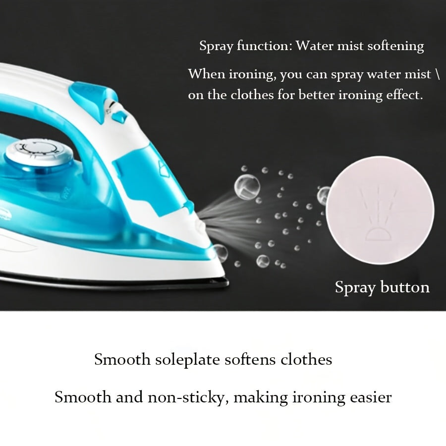 Sayohat uchun portativ kiyimlar bug'lovchi, oq va ko'k, kompakt temir qilish mashinasi