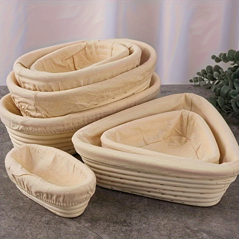Cloth Bread Proofing Basket Liners Rustic Style Eco-Friendly Baking Accessories Bundle