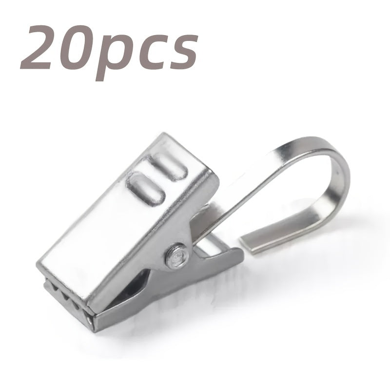 Stainless Steel Curtain Clips with Easy-Grip Carabiner Sets of 20 30 50 Shower Curtain Rings