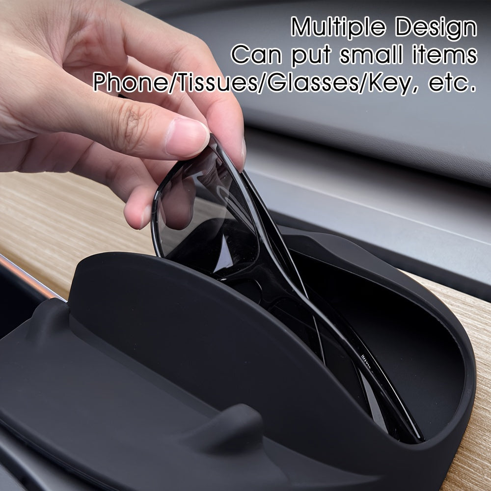 Car Phone Holder for Tesla Model Y/3 Front Storage Box Glasses Accessories