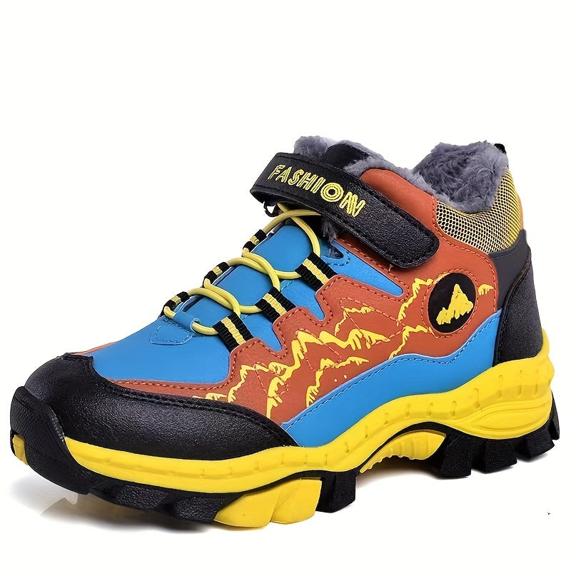 Girls Boys Snow Boots with Fleece Lining Waterproof Winter Shoes Sizes 30-40