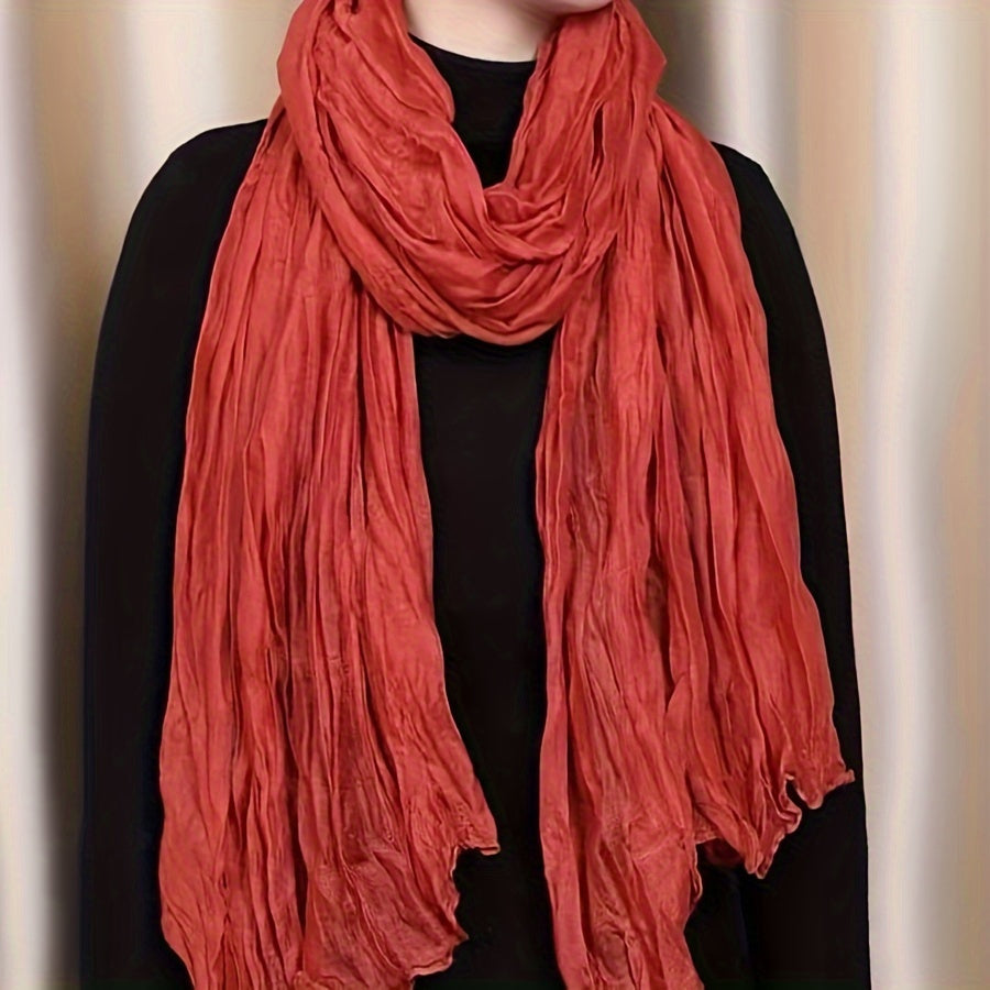 Ayollar uchun toʻliq rangli jun shalvar, qulay, katta toʻqilgan sharf, kuz-qish mavsumiga moʻljallangan, zamonaviy