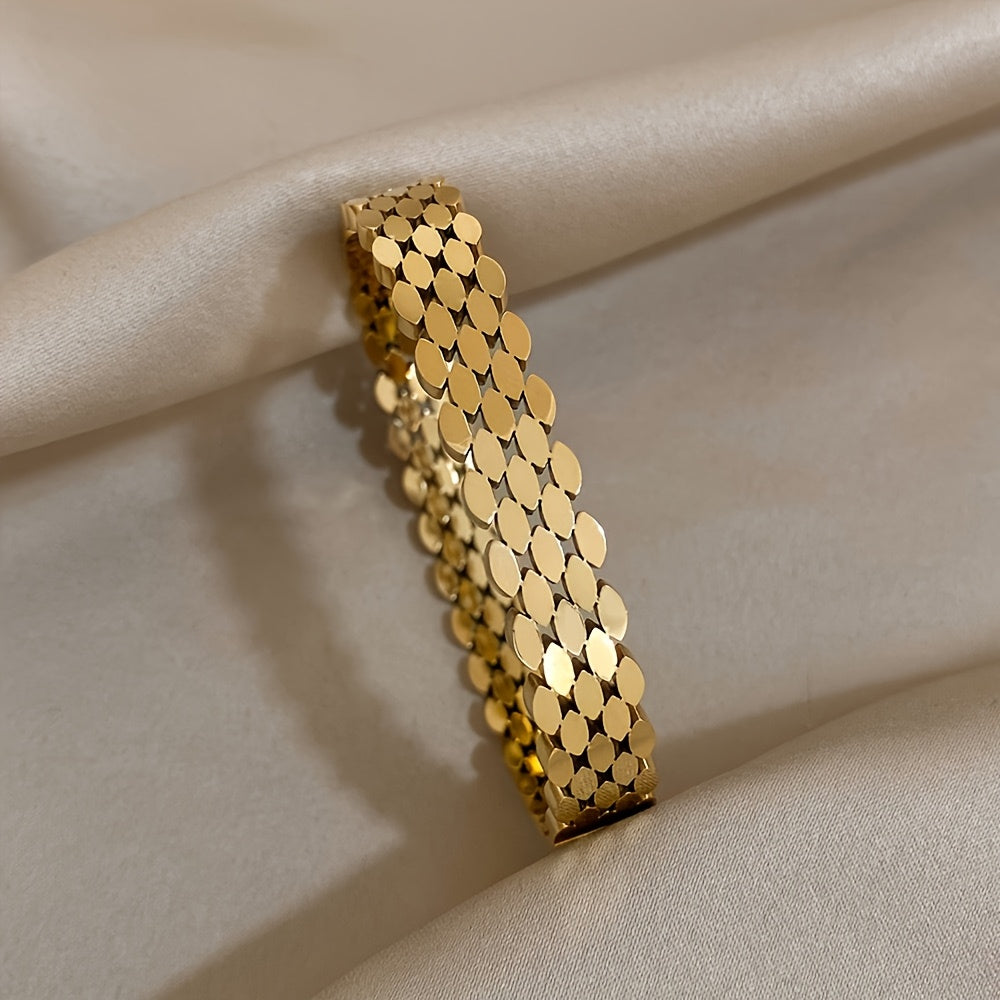 Women’s Gold Honeycomb Design Bracelet Stylish Jewelry Gift