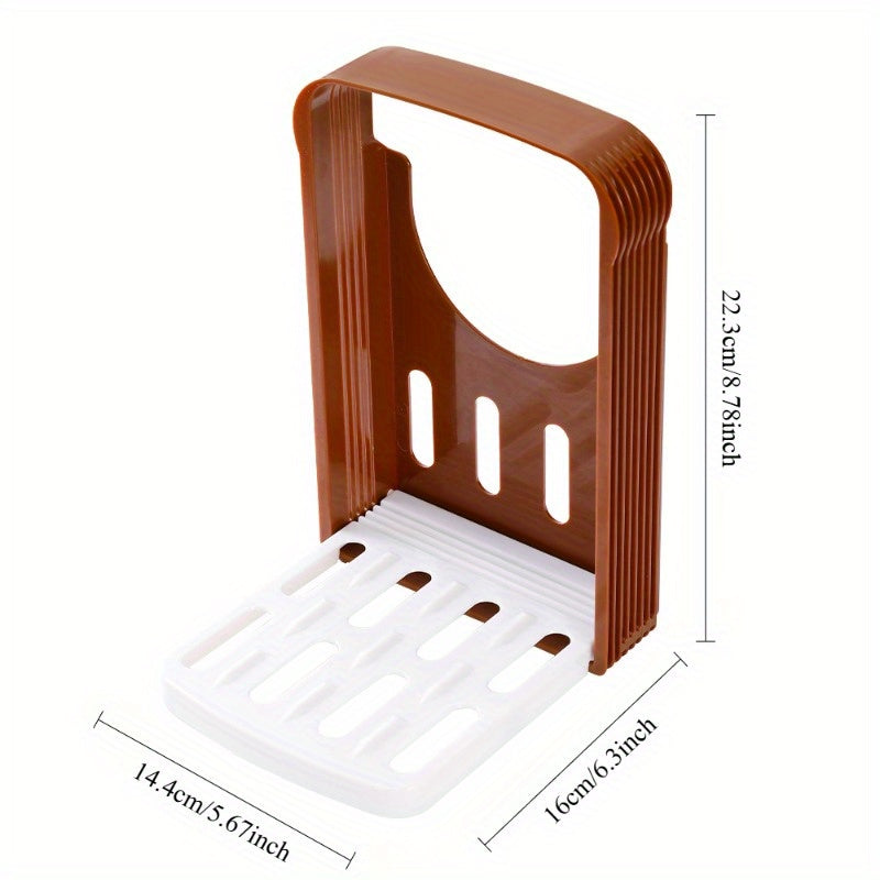 Cortador de pan plegable de plástico ABS para tostar y cortar, esencial de cocina