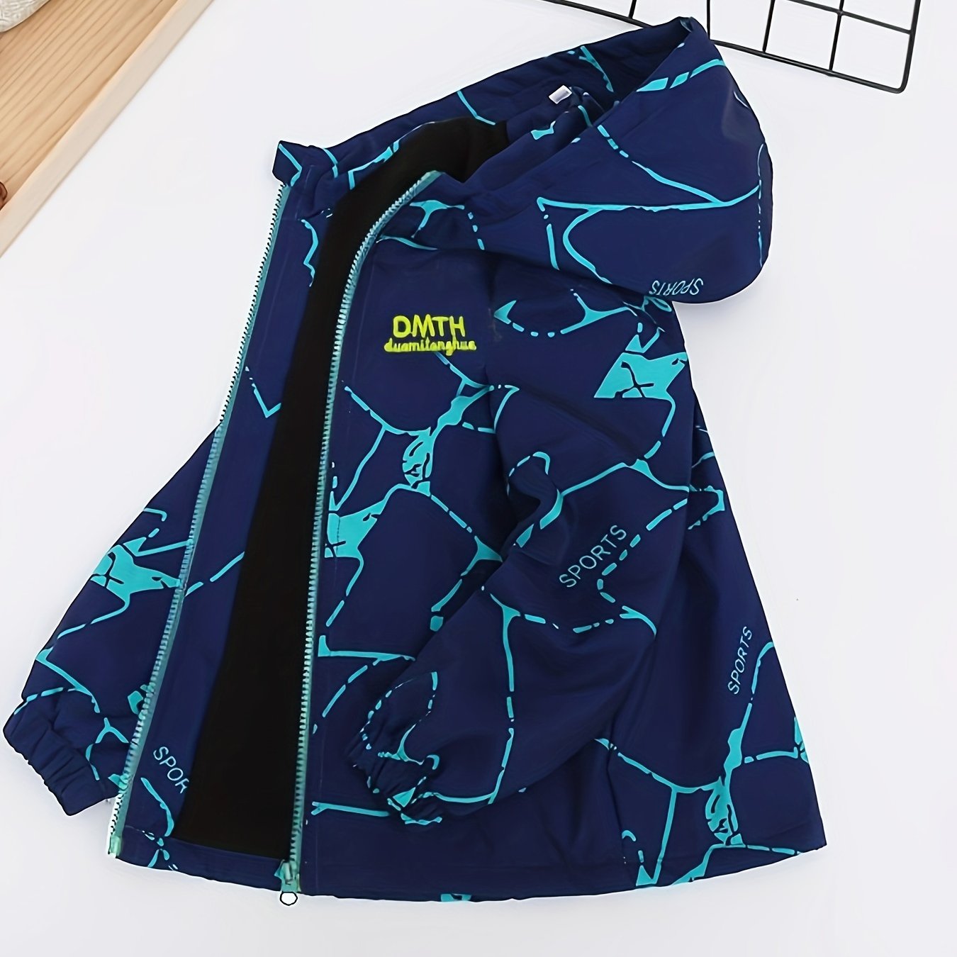 Мужская ветронепроницаемая куртка с капюшоном, флисовая подкладка, водостойкая, для активного отдыха, повседневная парка