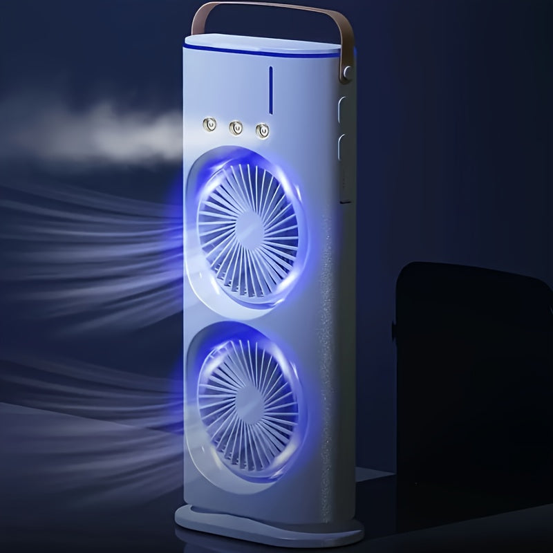 USB quvvatli, ikki shamol kuchaytiruvchi, 3000mAh batareya, uchta purkash namlantirish va sakkiz yadroli motorli portativ EFGHONG konditsioneri.