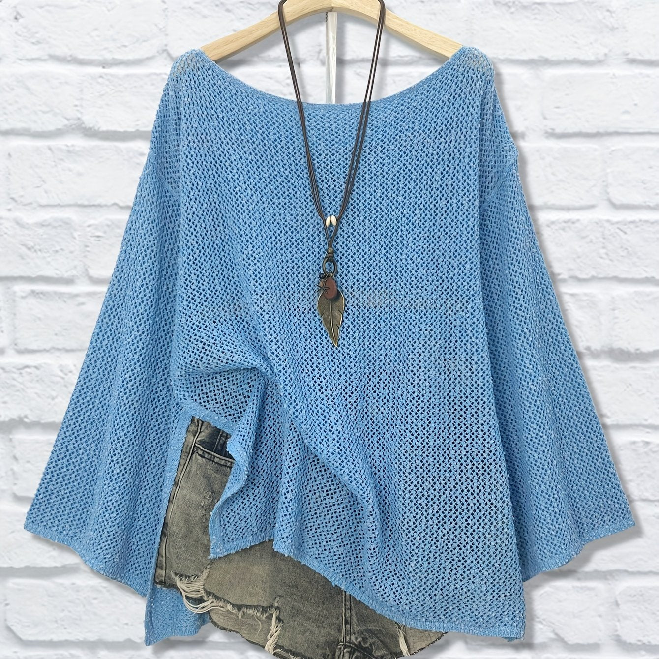 Women's Oversized Knit Loose Cardigan with Long Sleeves