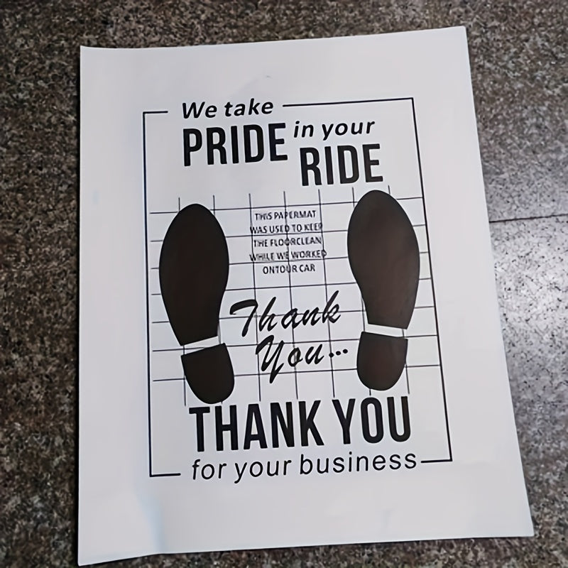 Bir martalik qog'oz avtomobil poliyalari to'plami 10 yoki 20 dona, vaqtinchalik transport vositasi himoyasi