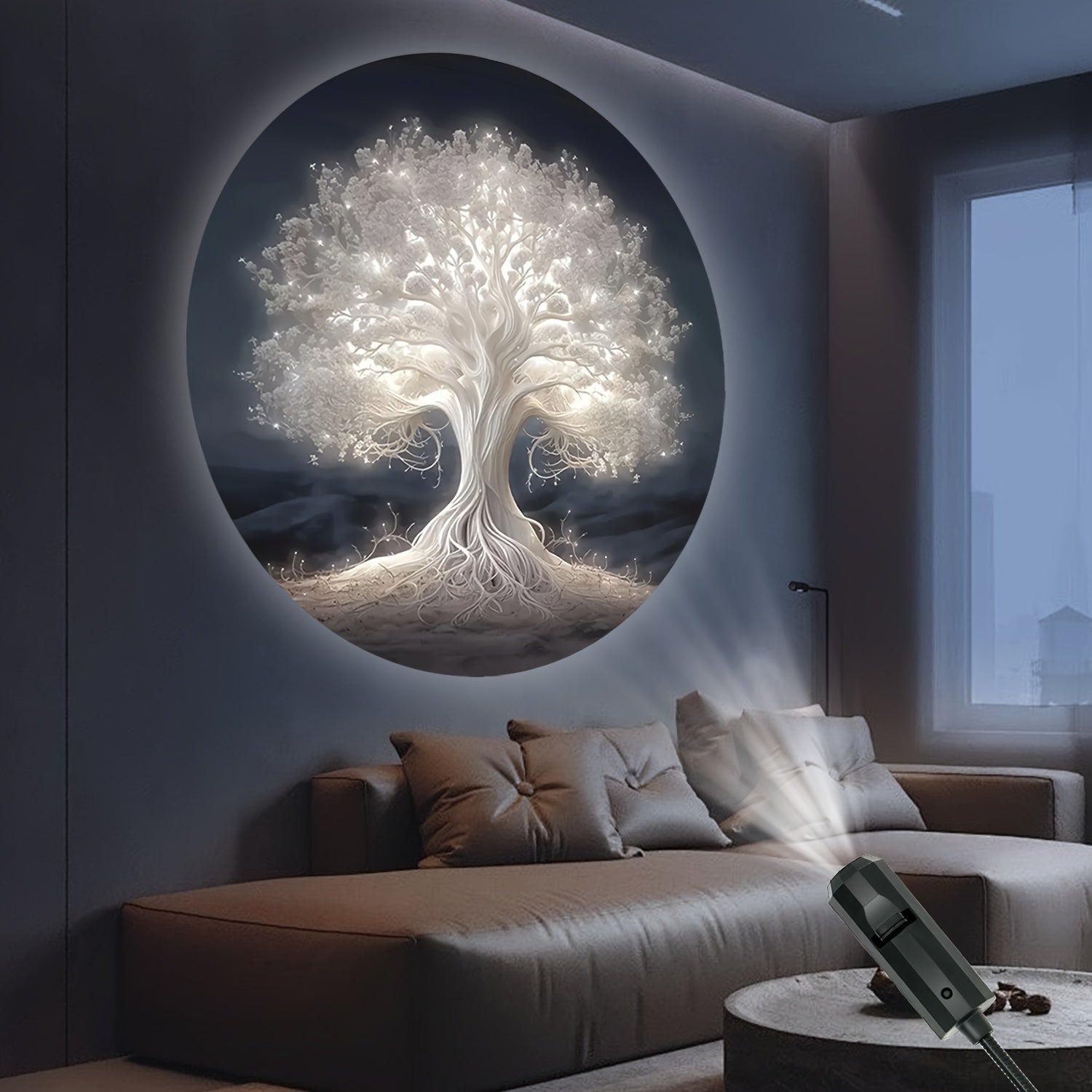 Tree of Life LED Night Light USB Powered Dimmable 360° Rotatable Bedroom Decor