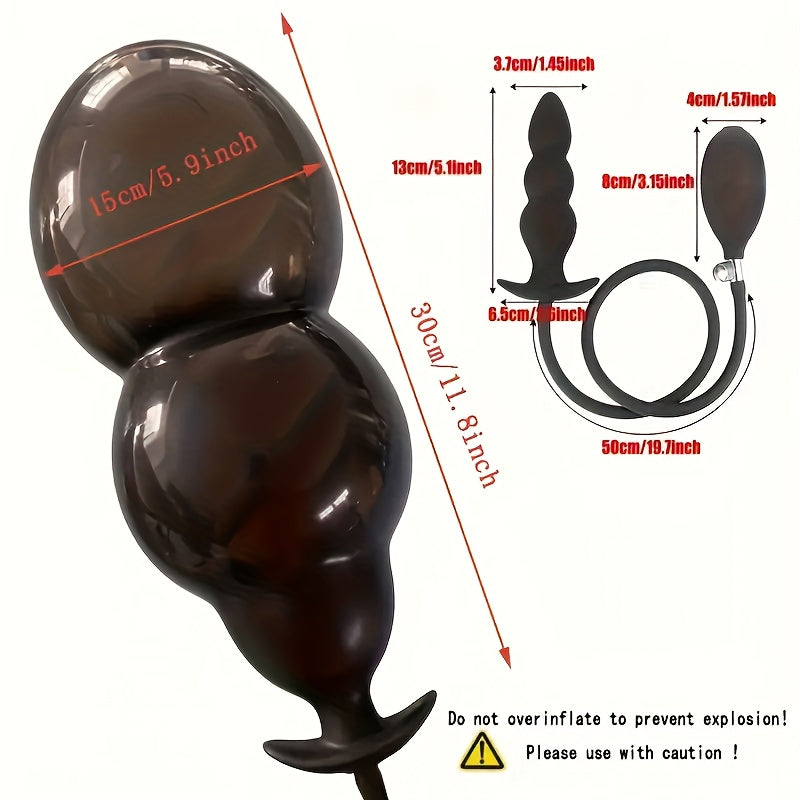Inflatable Silicone Anal Butt Plug Couples Adult Sex Toy Expandable
