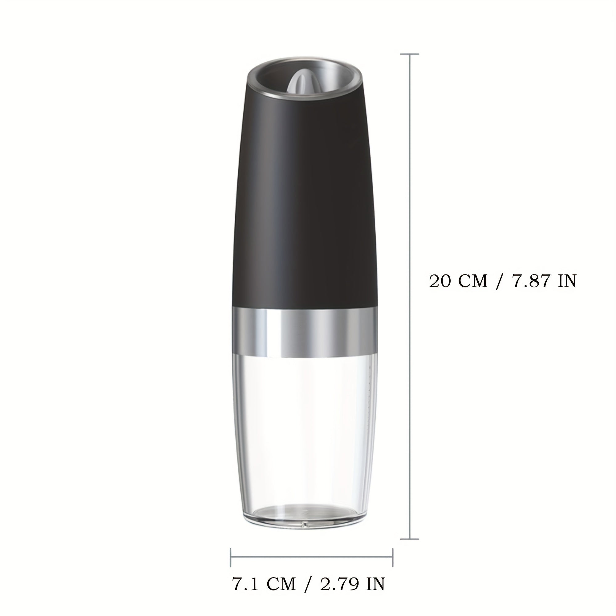 Gravity sensor switch, LED yoritgich, USB zaryadlash, 5000rpm motor, qora va oq rangda, katta hajmli, bir qoʻl bilan oson boshqariladigan qayta zaryadlanadigan elektr murch grinder to'plami.