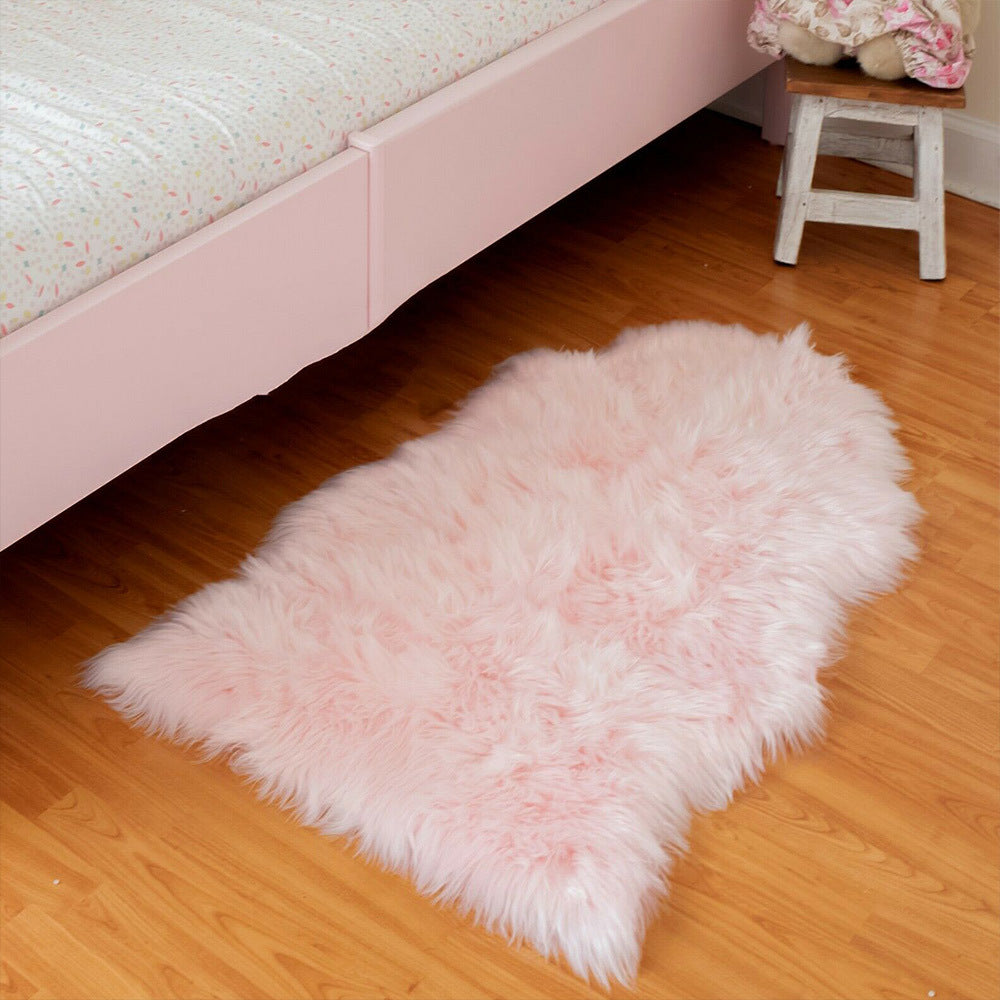 Black Shag Area Rug Luxuriously Soft Polyester-Acrylic Hand Washable Floor Decor