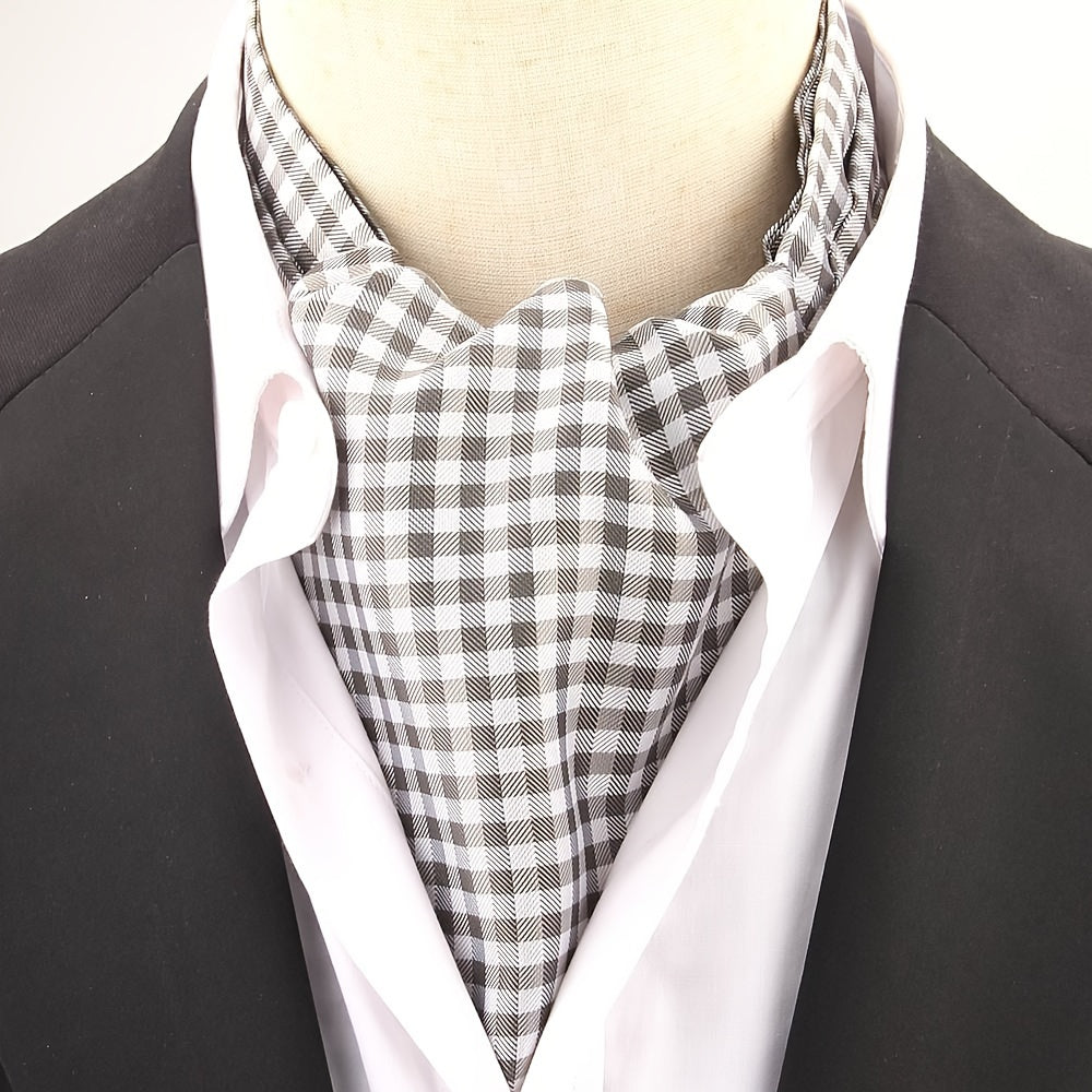 Men's Polka Dot Ascot Cravat Shirt Scarf Polyester for Casual and Formal Wear